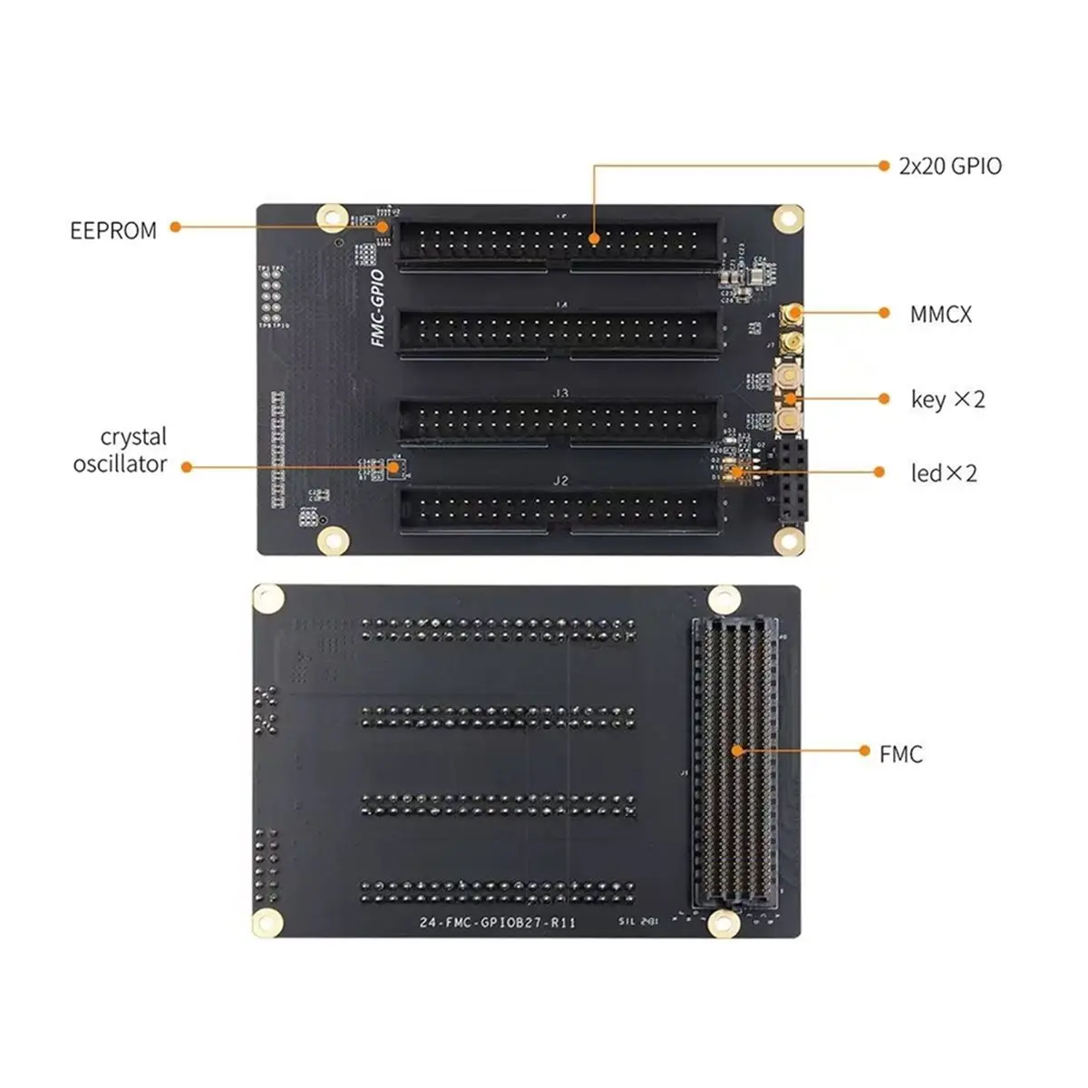 A46U FPGA Development Board with FMC to 40 Pin Expansion Board FMC- Daughter Card