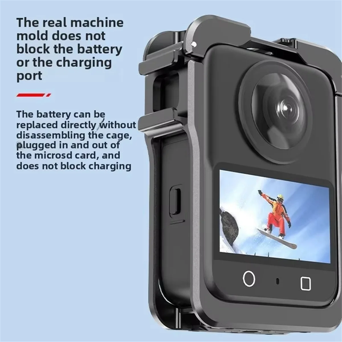 

Новинка 2023 года — клетка для панорамной экшн-камеры 360, многофункциональная защитная рамка расширения, магнитное быстросъемное устройство