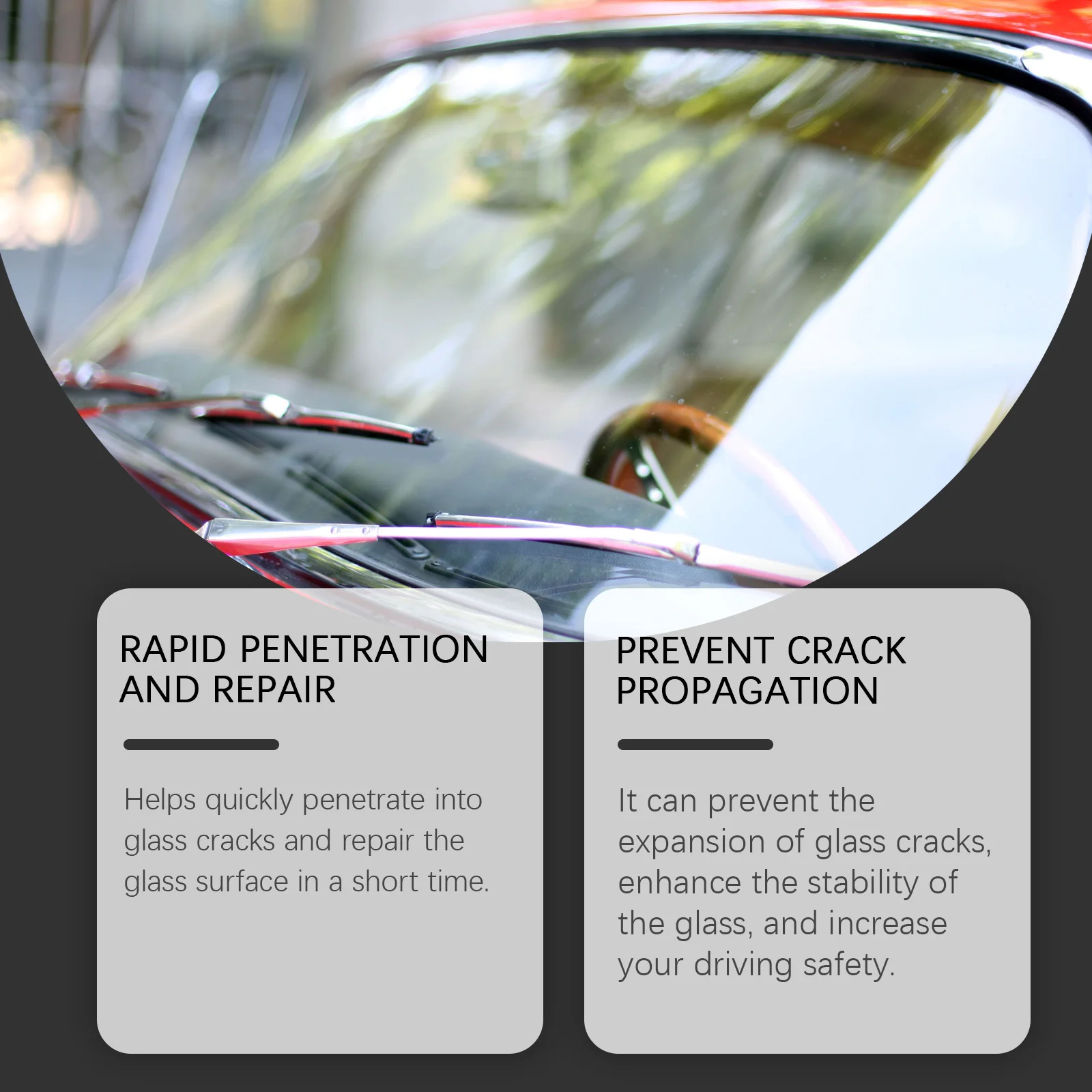자동차 유리 스크래치 복원액, 레진 복원제, 자동차 액세서리, 앞유리/창 유리 나노 스크래치/균열 복원 도구