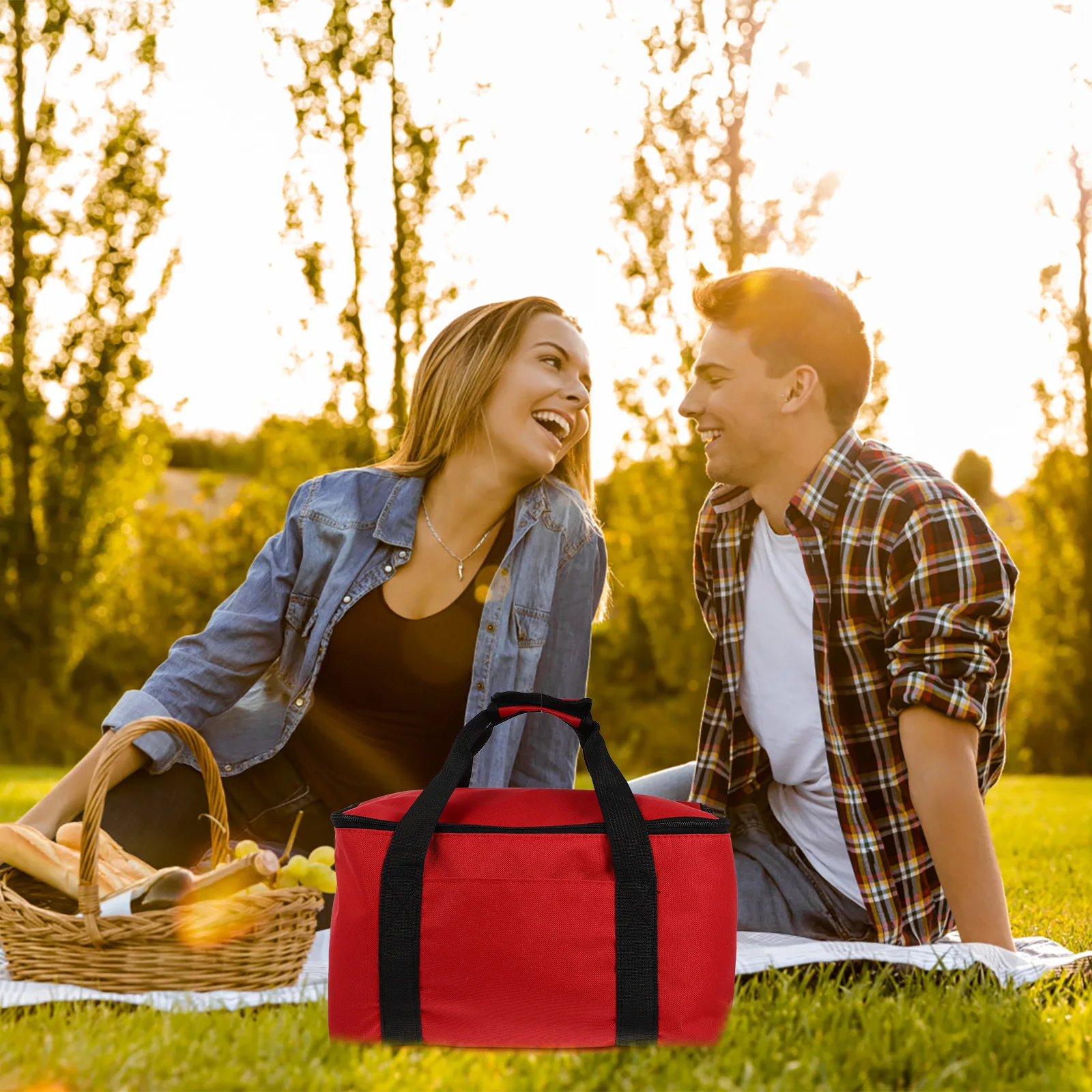 

Premium Insulation Tote Smooth Wear-Resistant Hot Food Transport Bag Easy Clean for School Take-Out Pizza Cake Seafood