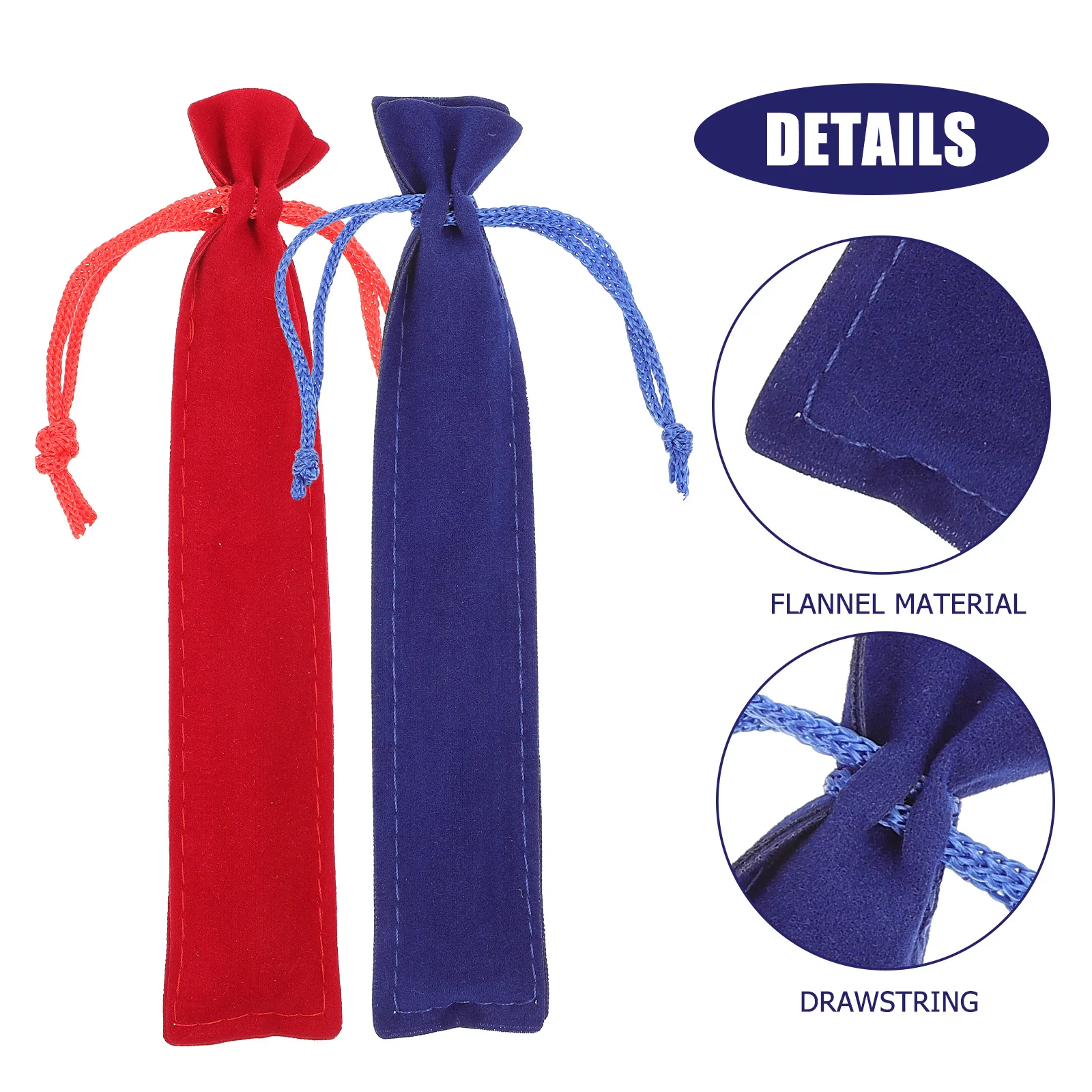 

20pcs Pen Pouch Flannel Drawstring Case For School Office Home Gift Storage Pen Holder Sleeve Protective Bag Organizer Desk