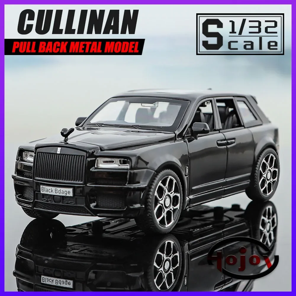 

Metal Cars Toys Scale 1/32 Cullinan SUV Diecast Alloy Car Model Gift for Boys Children Kids Toy Off-road Vehicles Sound & Light