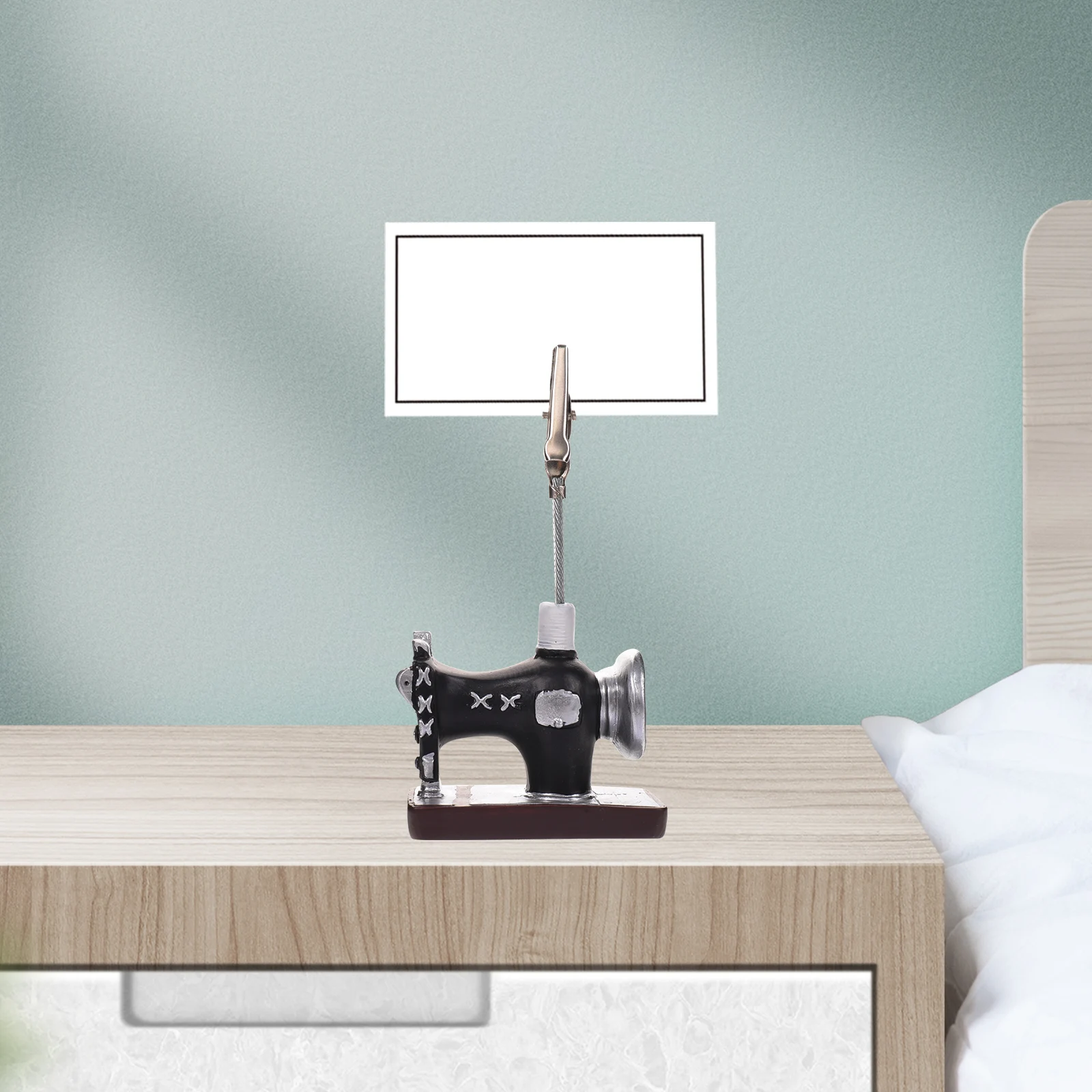 

2Pcs Vintage Resin Memo Clips Decorative Photo Holders Retro Style Message Card Stand Business Note Clamp Office Use