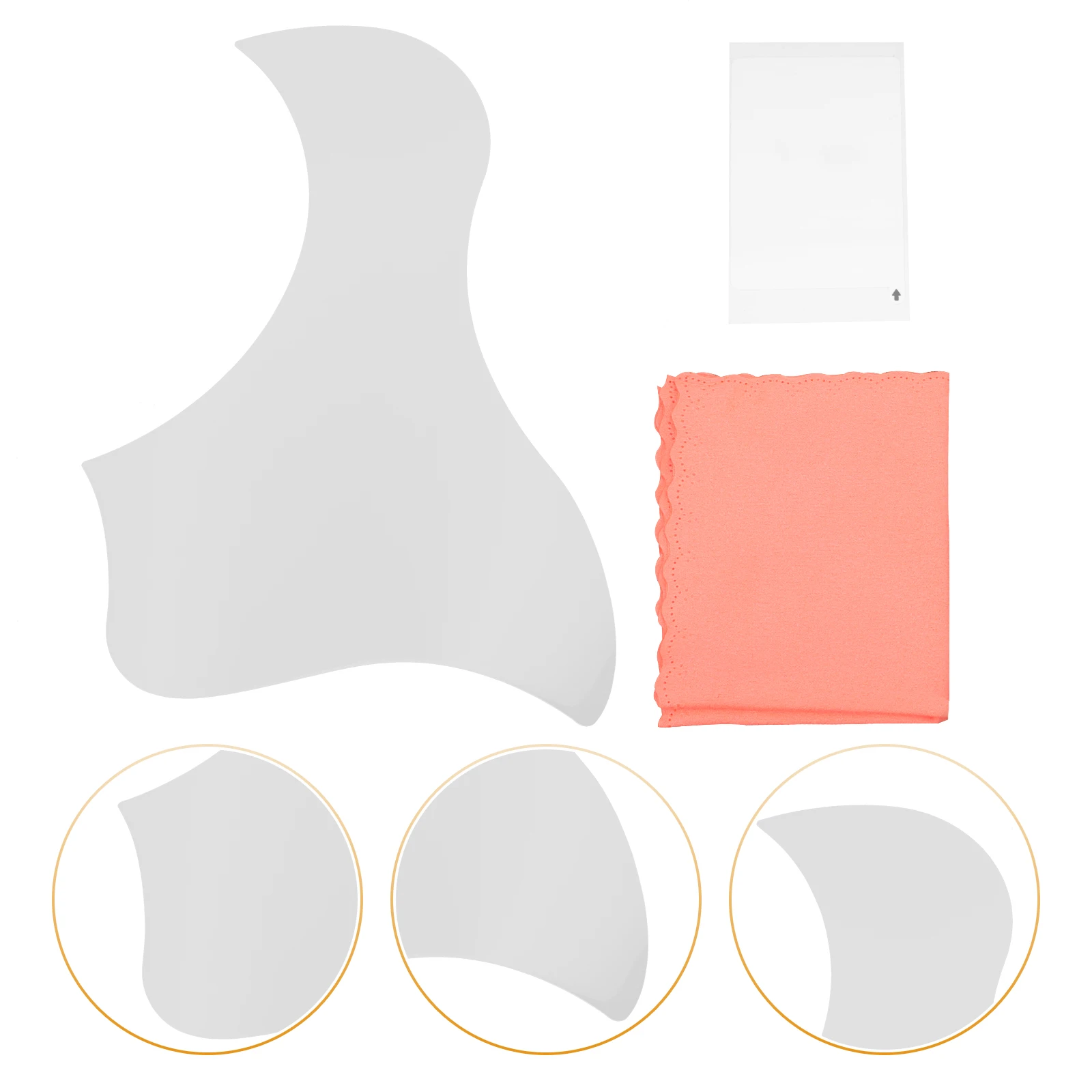 

1set 1Set Transparent Guitar Sticker Anti-Scratch Durable Self-Adhesive Protective Plate Decorative Guard For Guitar