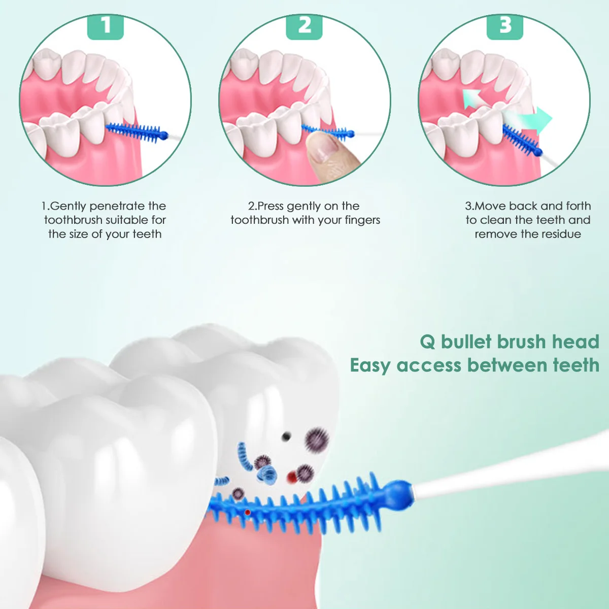 160/50pcs Orthodontic Interdental Brush Clean Between Teeth Mini Toothbrush for Oral Care Safe Floss Tooth Pick Soft Teeth Brush