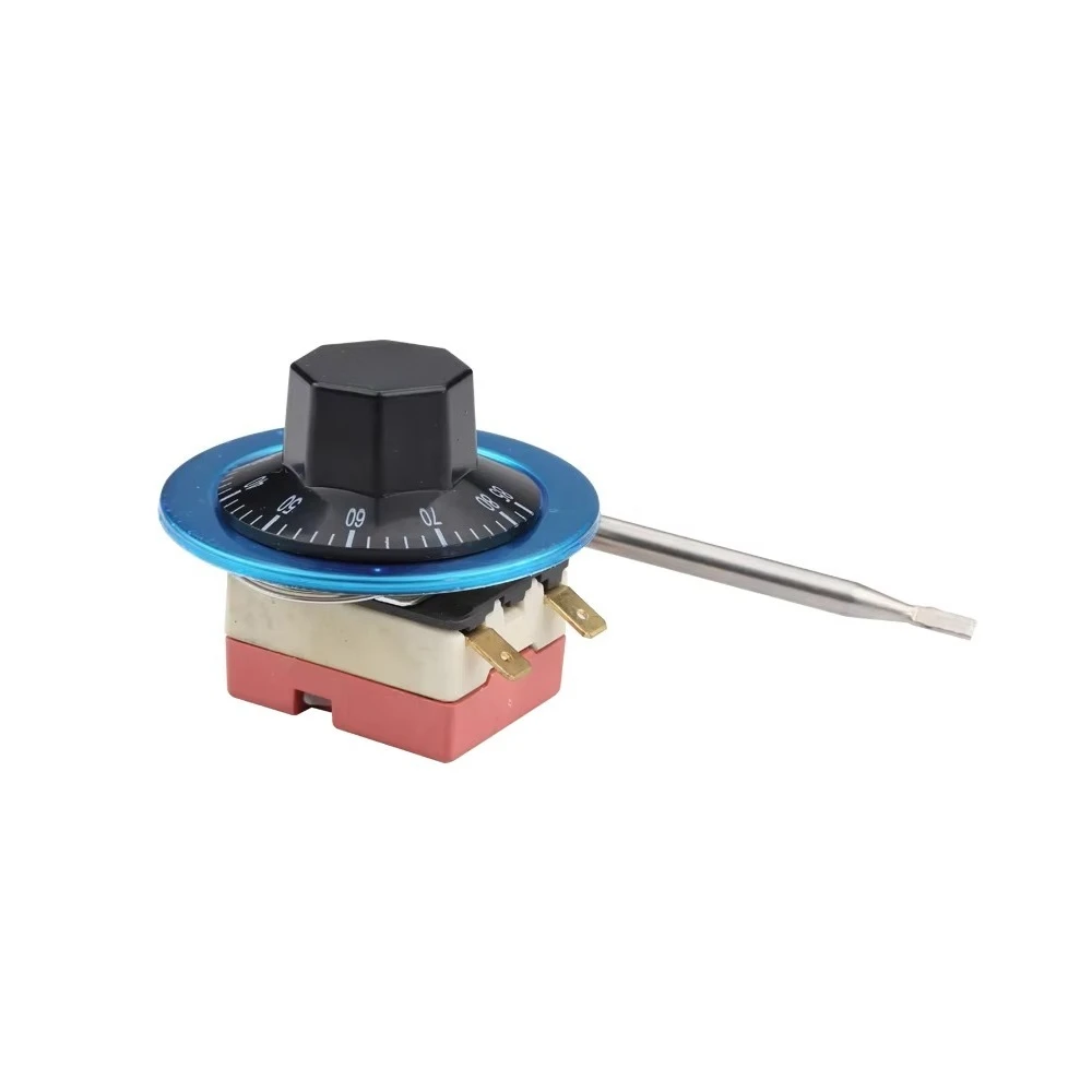30-85 Degree Celsius NC 2 Pin Adjust Knob Temperature Controller Capillary Thermostat Switch Oven