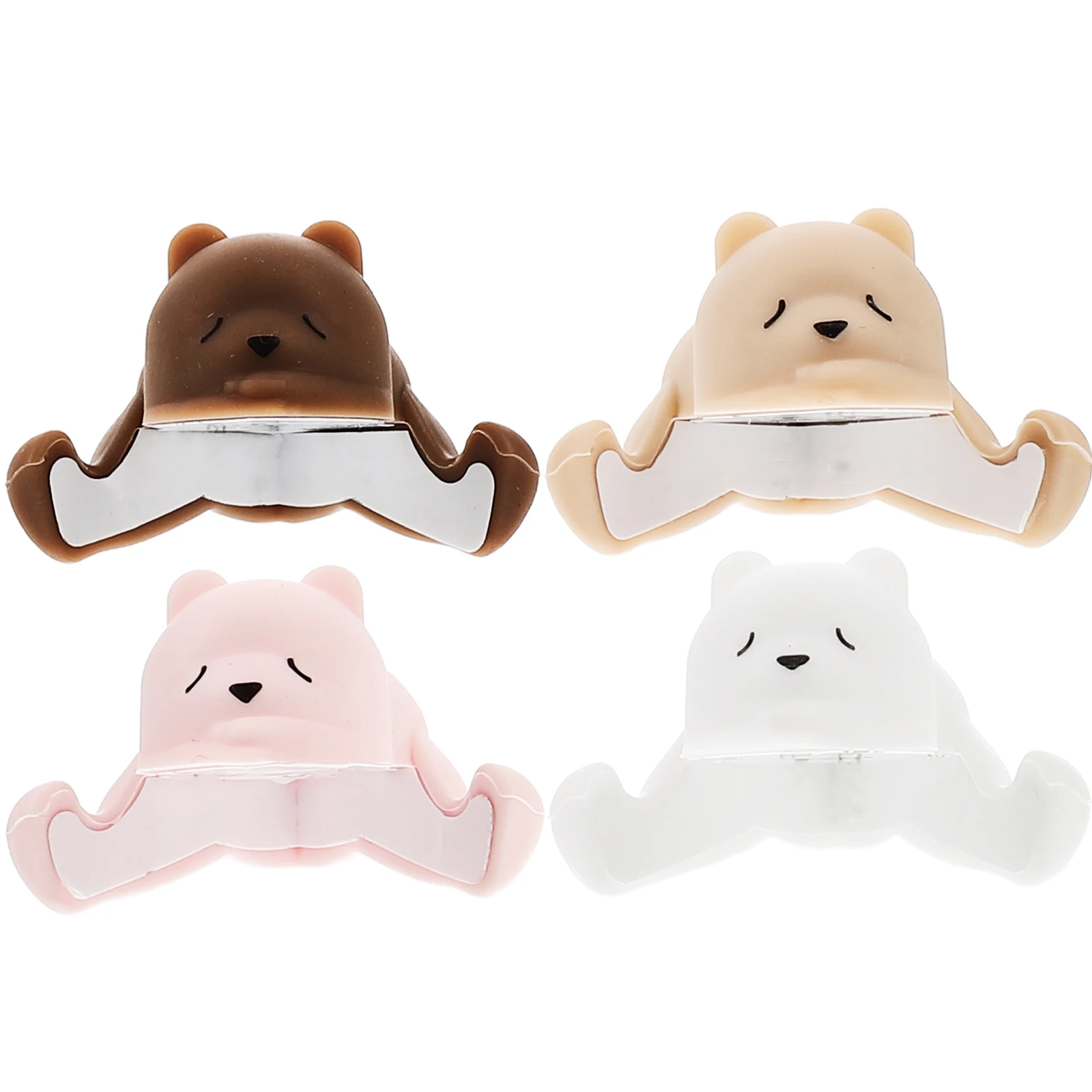 

4pcs Animal Shaped Silicone Corner Protectors Furniture Table Bumpers Baby Safety Anti Collision Guards Pink White Beige Colors