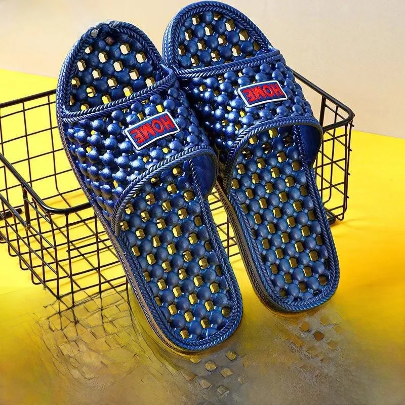 

Indoor Batoom Slippers Men Women Summer Home Anti-Slip ower Hollow Qui Dry Cool Sandals Odor Control Massage EVA Material