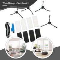 For Vactidy For Nimble For T6 Robot Vacuum Cleaner Spare Parts Set 4 Side Brushes 1 Roll Brush 4 Filters and 1 Cleaning Brush