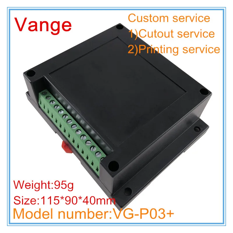 Vange terminal block PLC case 115*90*40mm ABS plastic project box