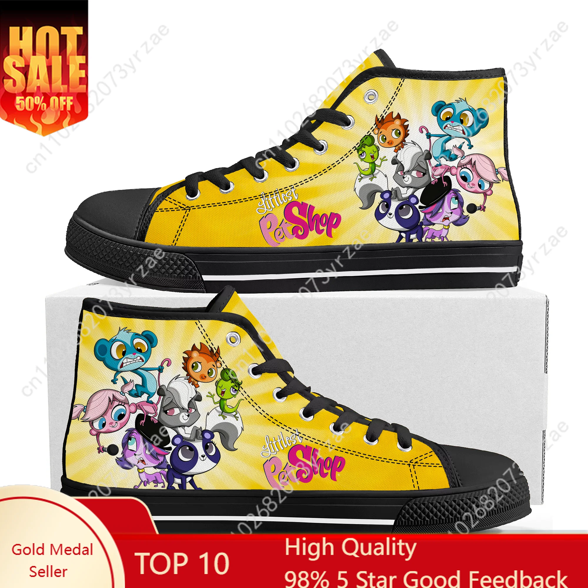 

Littlest Pet Shop High Top Flats Sneakers Mens Womens Teenager Sports Running Shoes Casual Fashion Canvas Shoe Custom Sneaker