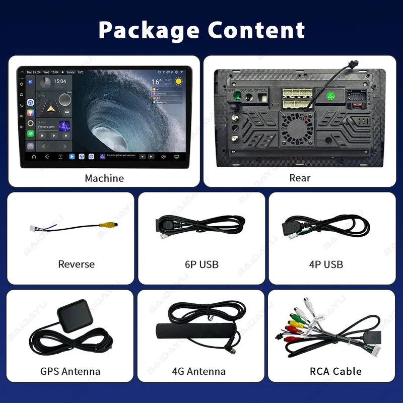 Baidayu Universal Android Car Radio TS20 2K 7870 QLED Display Screen Carplay GPS Customization Car Stereo Navigation Car Dvd - Image 2