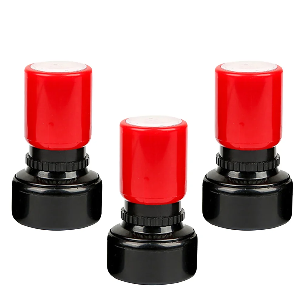 

3 Pcs Children's Teaching Clock Time Learning Stamper Self-ink for Student Kids Recognition Toys Stamps