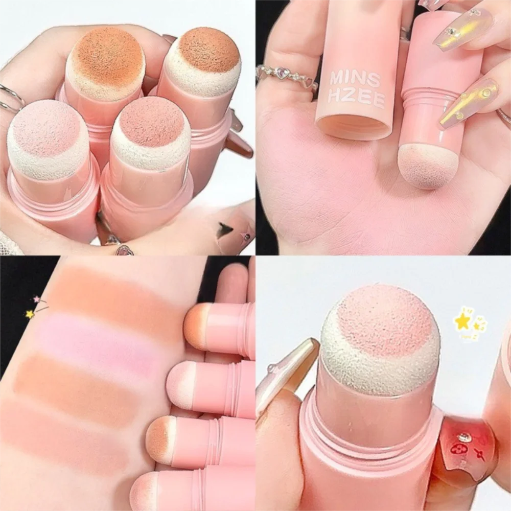 3 cores blush stick fosco hidratante rosto blush cor melhorando creme de blush líquido para bochecha de longa duração