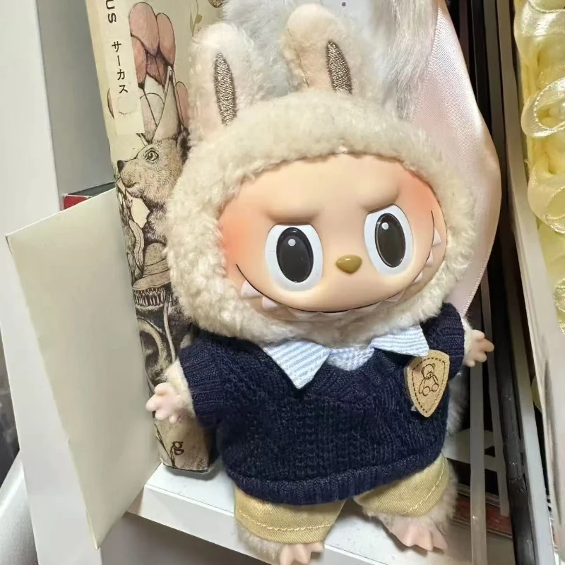 17 سنتيمتر دمية قطيفة صغيرة الزي اكسسوارات لكوريا Kpop Exo Labubu المعبود بدلة سفر سترة الملابس هدية