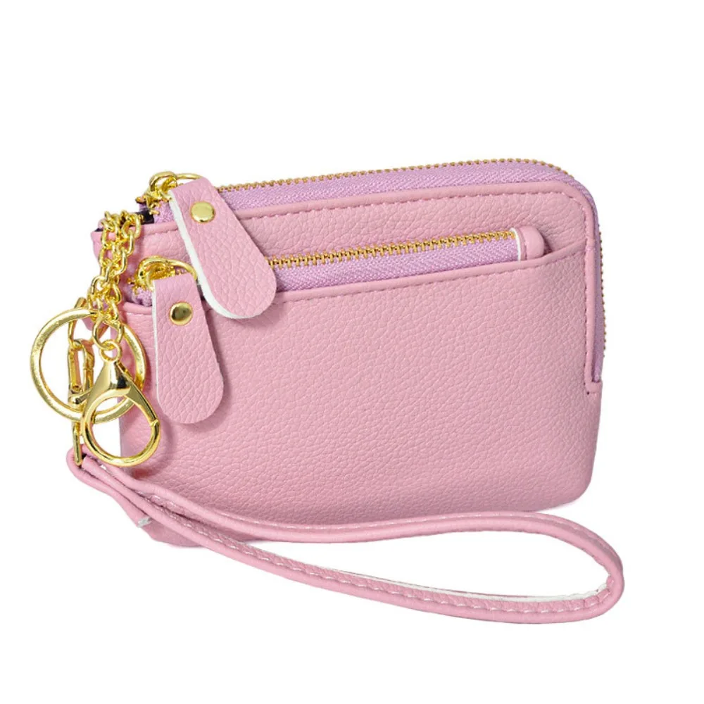 

Elegant Multi Card Slots Women Short Wallet Zipper Hand Clutch Small Cowhide Wallets Solid Color Portable Pu Coin Purse Lady