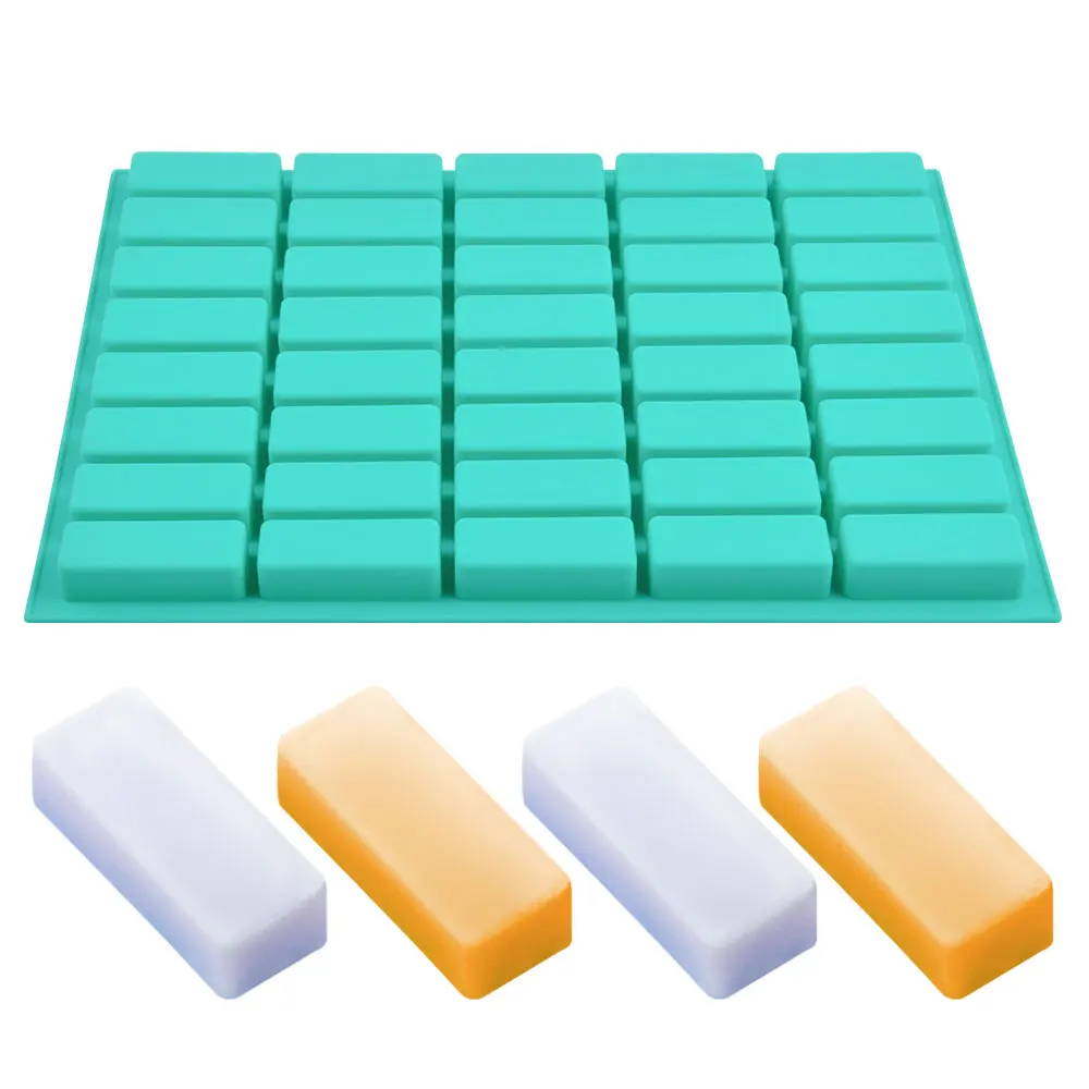 40 Cavity Rectangle Soap Bar Mold Silicone Mold For DIY Home Soap Making Small Soap Molds