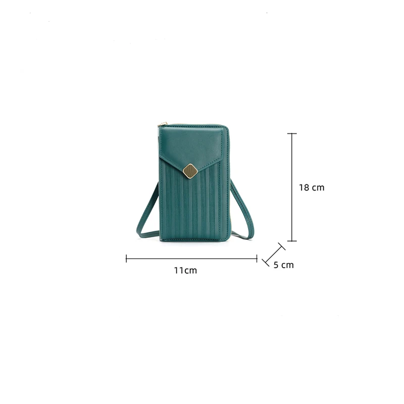 2024 new mobile phone bag for women, cross-body, high-end mobile phone bag, diamond-shaped metal buckle, fashionable and versati