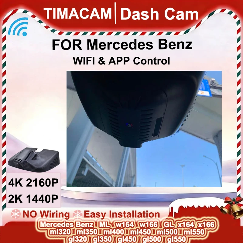 

TIMACAM Dash Cam Wifi Video Recorder for Mercedes Benz ML w166 w164 ml320 ml350 for Mercedes Benz GL x164 x166 gl320 gl350 gl450