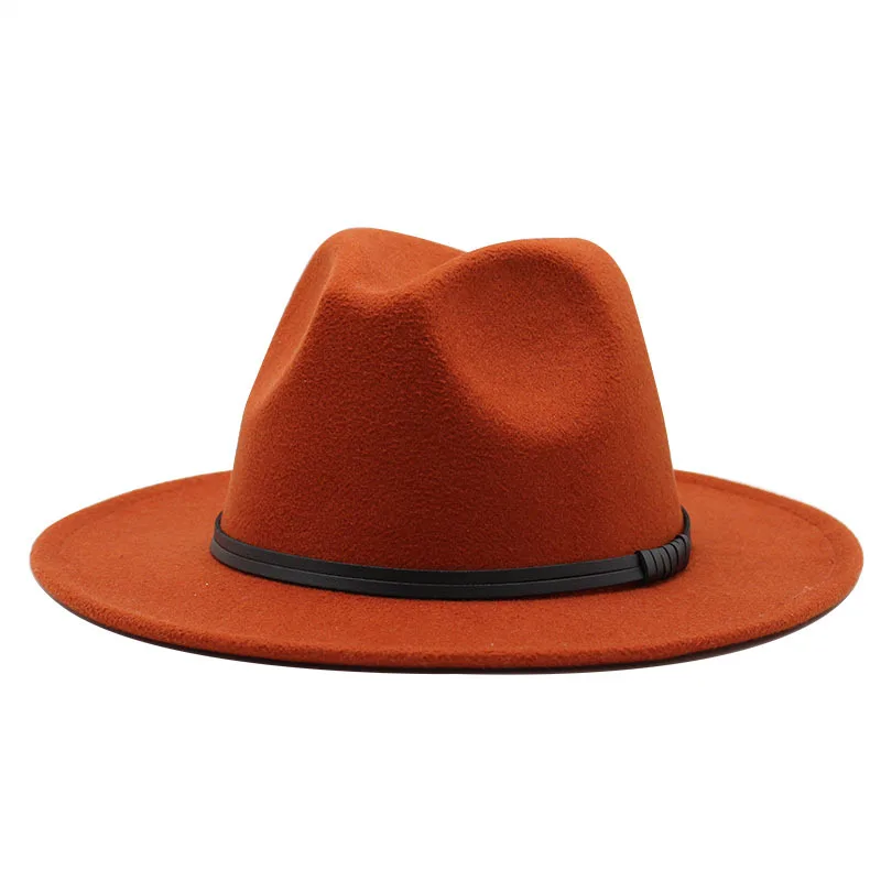 Aliexpress hotsale férfiak Nők Sztrájktörő Kalap Féleszű Gyapjú- Kuglizó Kalap Bé Káva Széleskörű Káva Fedora Core Kalap