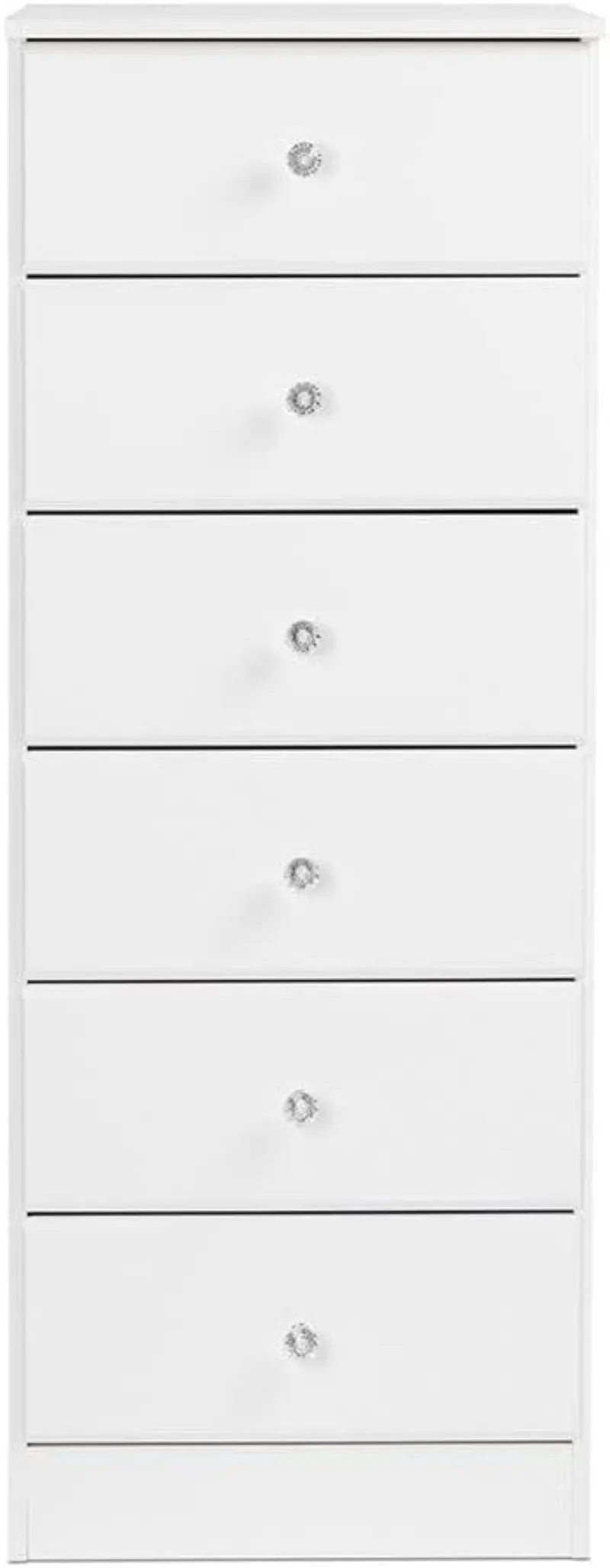 Prepac Astrid 6-Drawer Tall Dresser for Bedroom, Functional Chest of Drawers with Acrylic Knobs 16