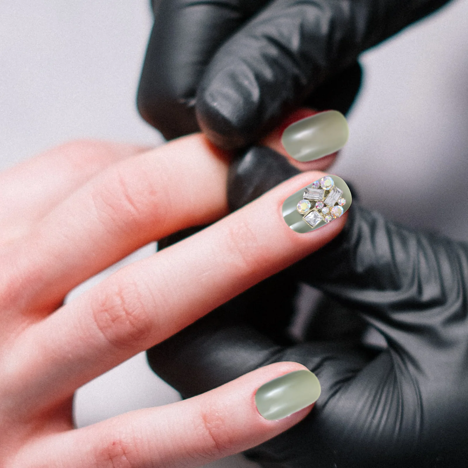 24 pièces faux ongles court presse sur ongles détachables faux ongles conseils pour les femmes mariage bal Date bricolage maison Salon utilisation résine sûr