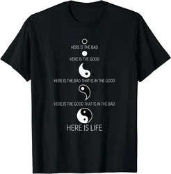 Buddist Life Ying Yan T-Shirt Chinese Yin-yang Bagua Tai Chi Clothes  Men Clothing  Camisas