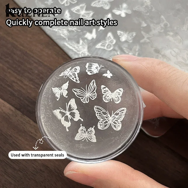 مسمار ختم عيد الميلاد نمط تصميم مطبوعة لوح فولاذي الكرتون القوس ميلو الغزلان نمط الأظافر الإستنسل DIY أدوات مانيكير