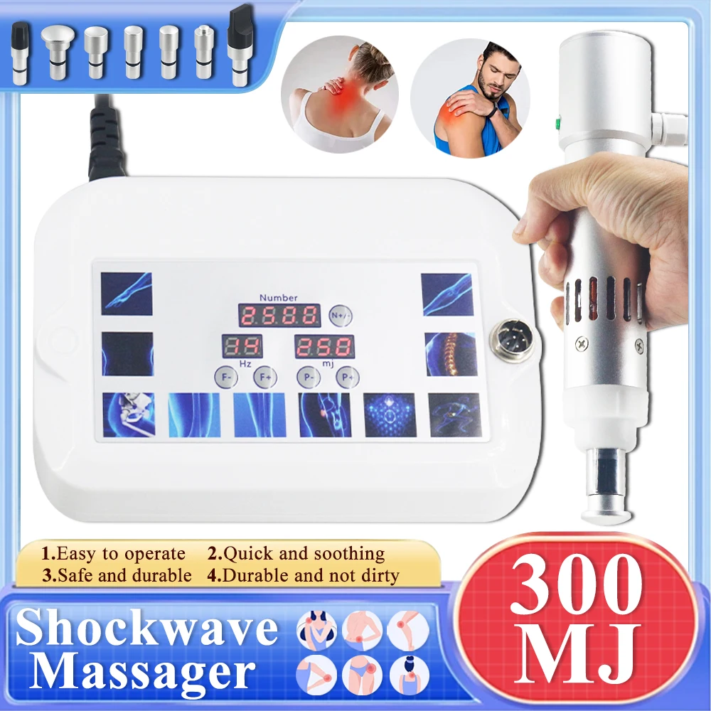 

300MJ Shockwave Therapy Machine Physiotherapy For ED Treatment Relieve Neck And Leg Pain 2026 New Shock Wave Massager Home