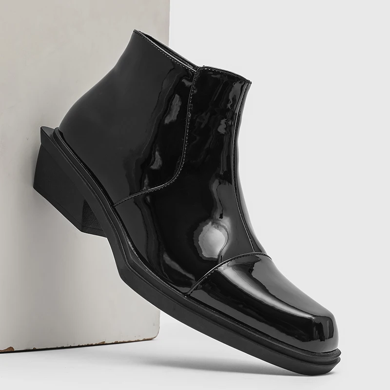 

Winter Men Business Chelsea Boots Black Men Casual Comfortable Versatile Fashionable Brand Boots Social Boots Men Size 38-46