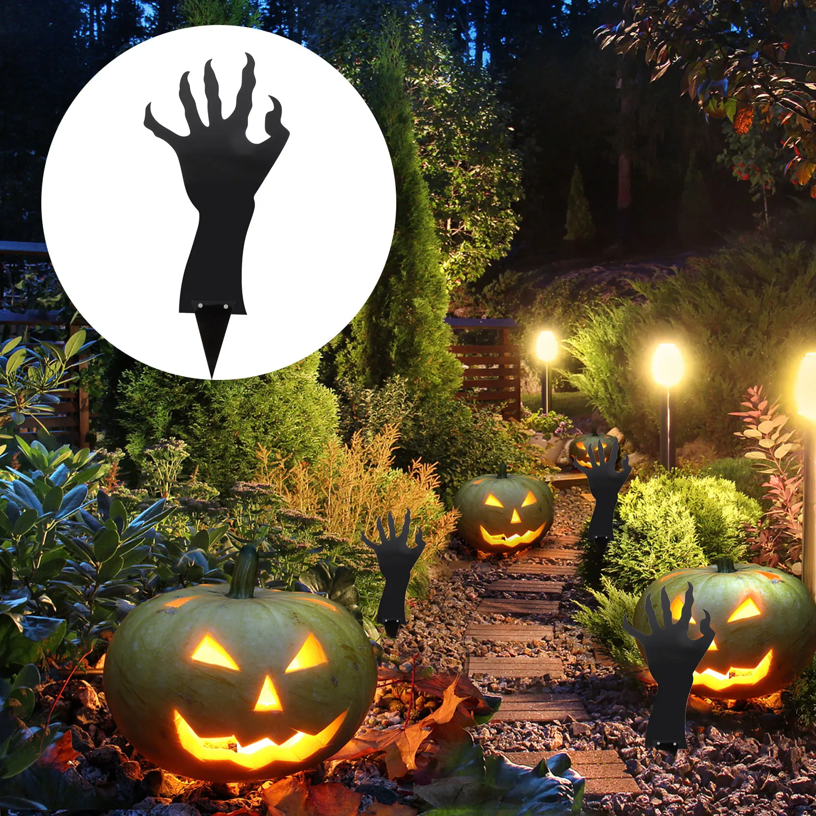 

Ghostly Insert Halloween Hand Decor Decoration Sign Outdoor Decorations Signs Lawn