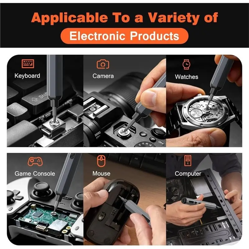 Most-Cordless 138-In-1 Rechargeable Electric Screwdriver Set, Repair Tool Kit For Electronics, Camera, Watch