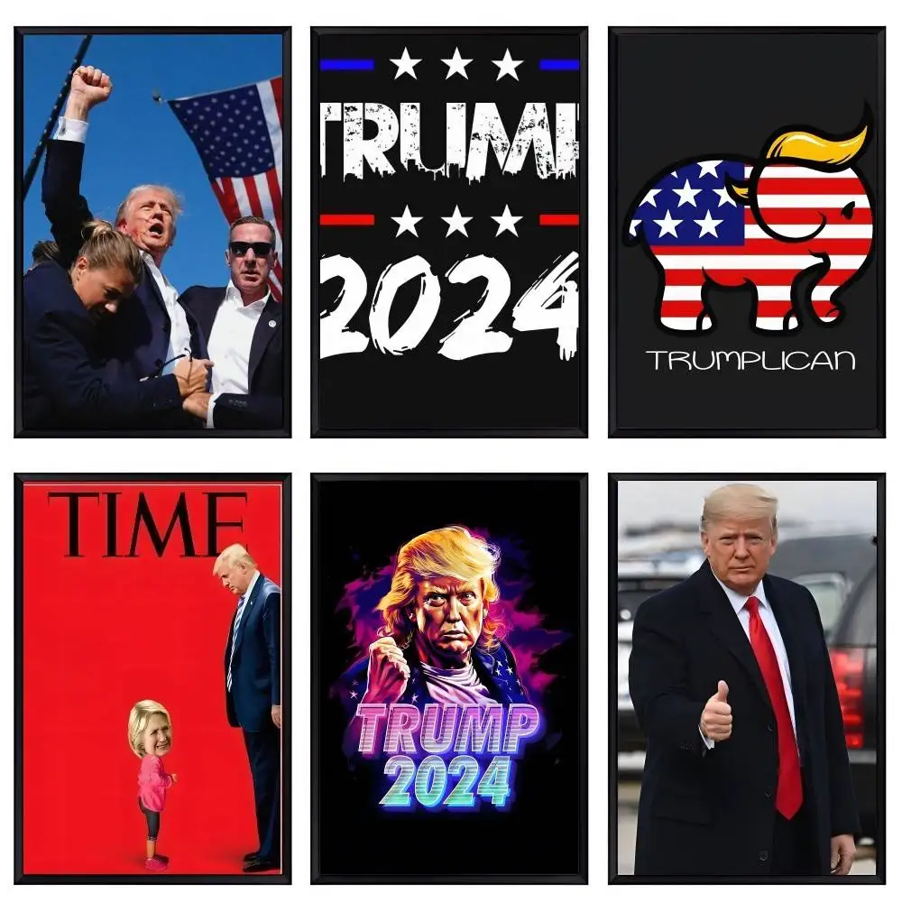 دونالدز-ترومبس-2024 ملصق لا مؤطر ملصق كرافت نادي بار ورقة خمر ملصق جدار الفن اللوحة غرفة نوم دراسة ملصقات