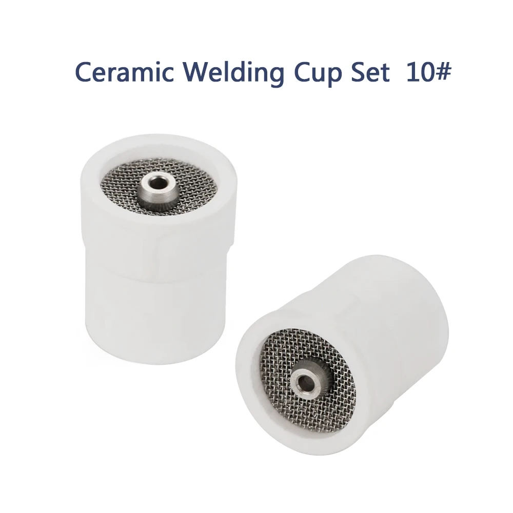 Imagem -02 - Tig Soldagem Alumina Cup Kit Bocal de Cerâmica Branca Conjuntos de Lentes de Gás Corporal Pinças Stubby Wp17 Wp18 Wp26 10 11 Pcs