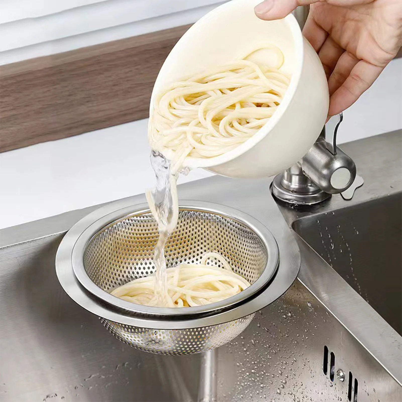 Stainless Steel Sink Strainers Faucet Hanging Filter Basket for Kitchen Sinks Garbage Disposal