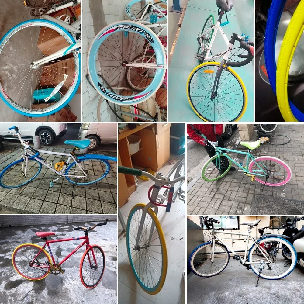 24inch 1 3/8 Bicycle Solid Tire Folding Bike Tires MTB Cycling Tubeless Tyre Wheel Explosion-proof Inflatable Bike Tires