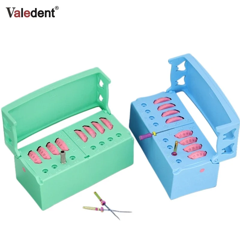 

8Holes Dental Root Endo Files Holder Ruler Burs Box Endo Block Organizers Endodontic File Drill Stand Clinic Instrument