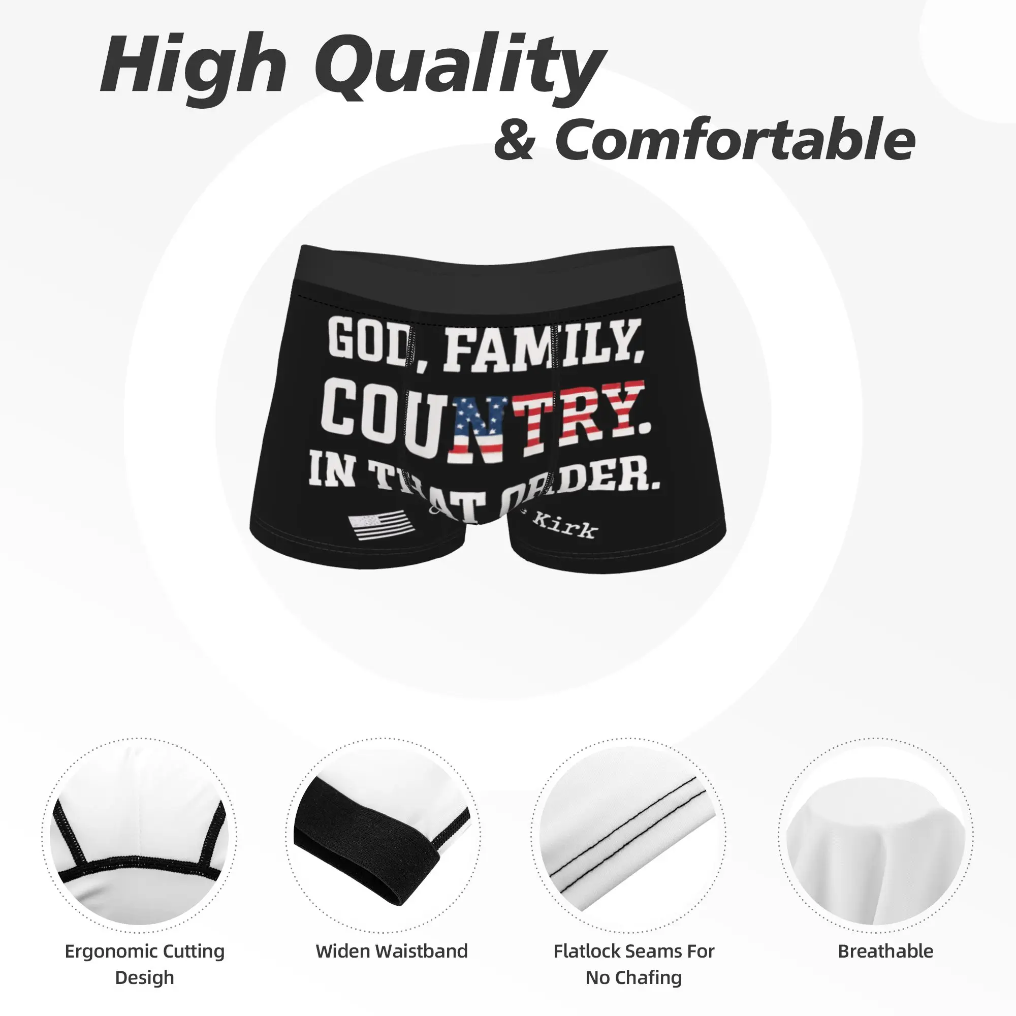 تشارلي كيرك الملابس الداخلية الطباعة الملاكم السراويل Trenky رجل سراويل لينة الاتجاه الملاكم موجز هدية عيد ميلاد