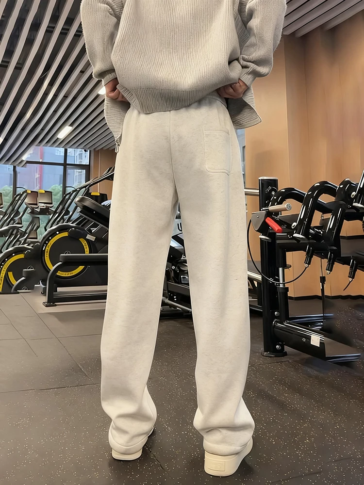 

Мужские свободные прямые брюки Cool Silver Fur: модные, немнущиеся, для осени и зимы