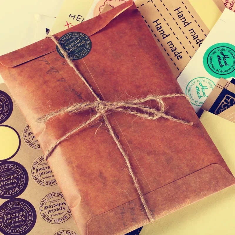 10pcs/lot Old Retro Paper Envelope Brown Kraft Paper Packaging Suitable for Vintage Postcard Invitation Card Small Gift Letter