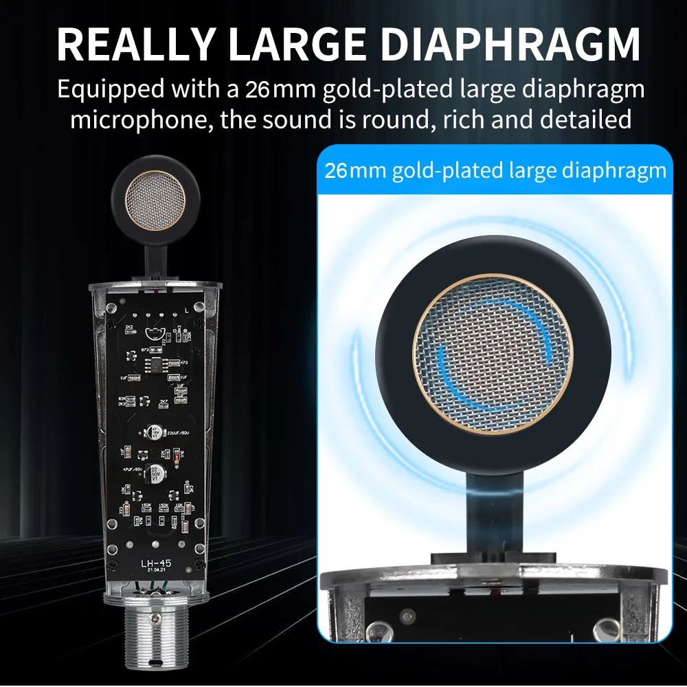 LEUS U87 AI XLR Condenser Microphone Professional Cardioid Studio Mic for Recording Podcasting Voice Over Streaming Home Studio