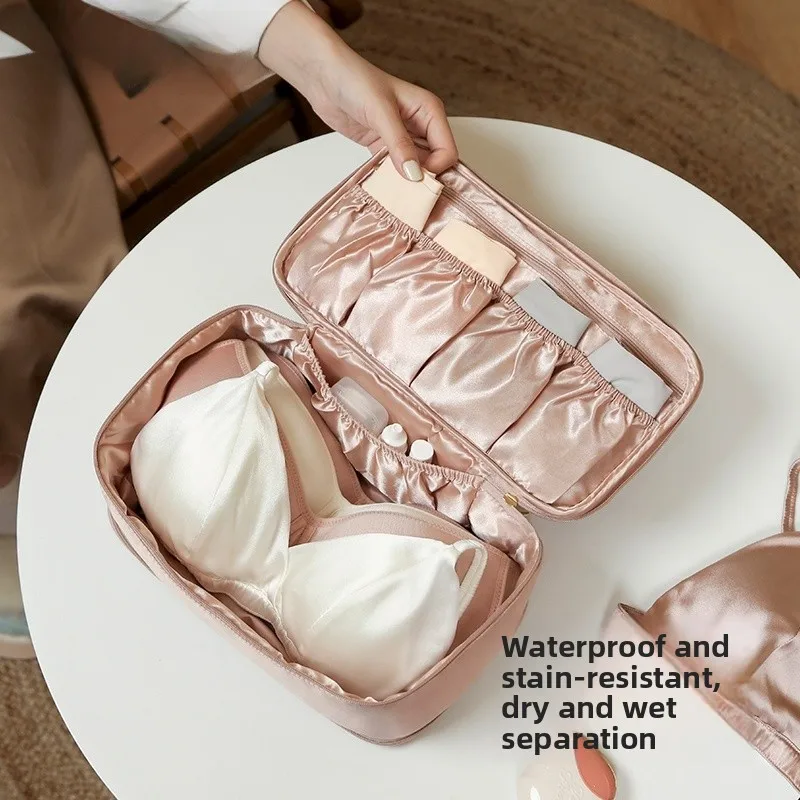 

Travel Organizer Bag Underwear Socks Storage Pouch Three-In-One Business Trip Luggage Clothing Sorting Bag Set for Women