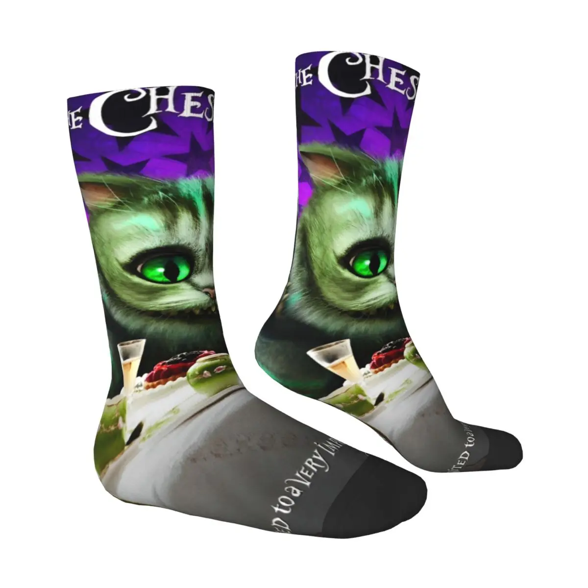 Alice In Wonderland Stockings Design Funny Socks Autumn Anti Slip Socks Men Running Sports Breathable Socks