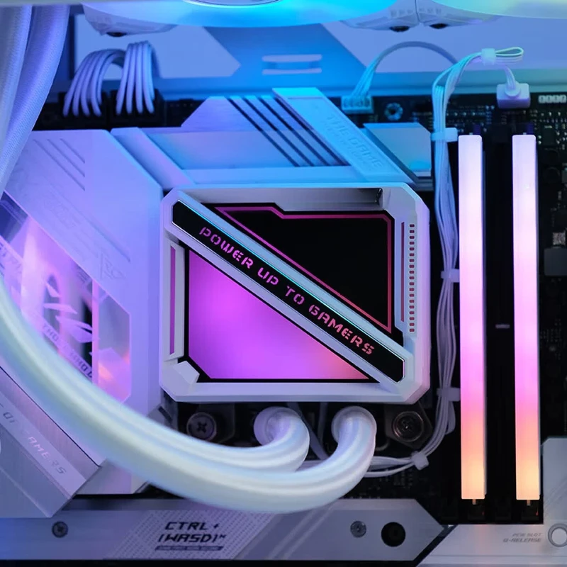 SJ-A090 240 white, integrated CPU water-cooled radiator, large cold head thickened cold exhaust fan ARGB light effect