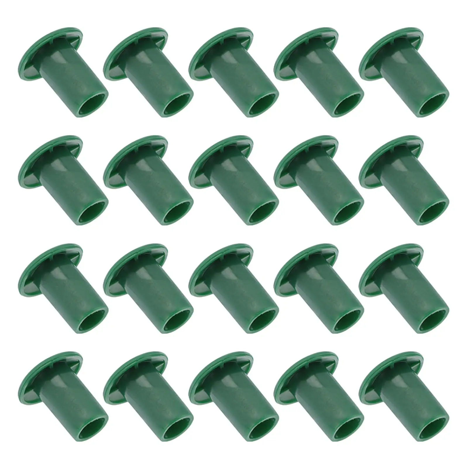 60Pcs Green Plastic Garden Bamboo Cane Caps Mushroom Toppers Protective End Covers for Plant Support Bamboo Stick Safety
