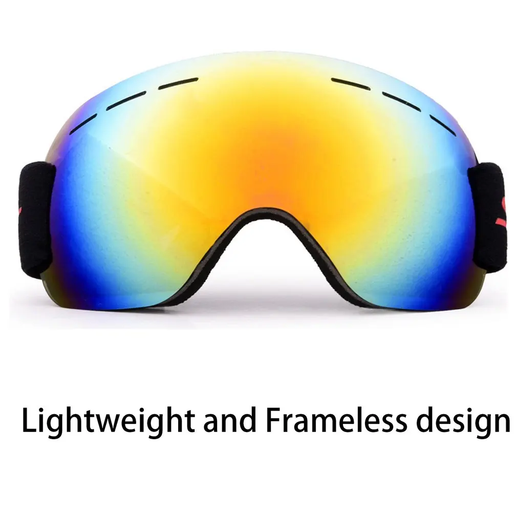 Lunettes de ski avec protection UV anti-buée pour hommes et femmes, lunettes de neige coupe-vent, lunettes de soleil de motoneige 506, sports