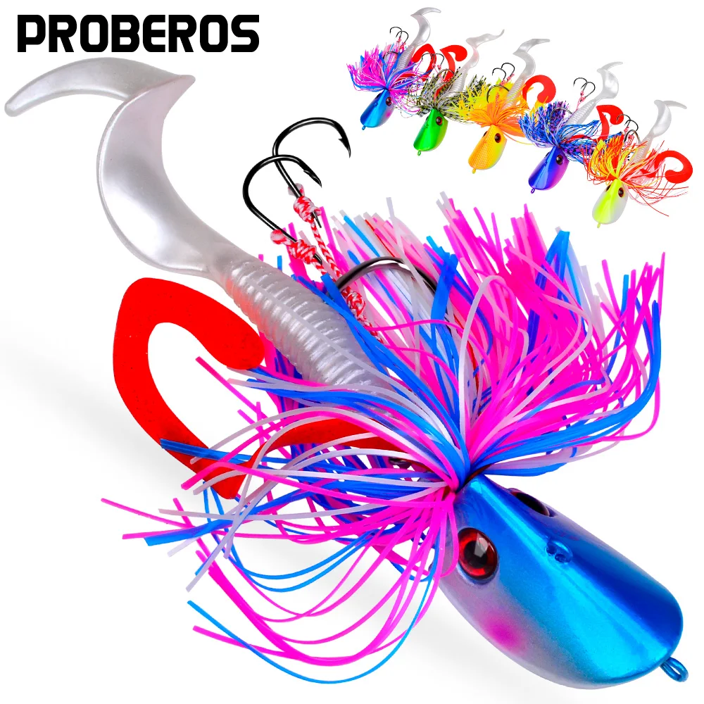 

Wobbler Blackfish Bass Baits 40g-60g Jigging Head Bait Lure Collection Skirted Swim Bladed Fishing Lure Saltwater Fishing