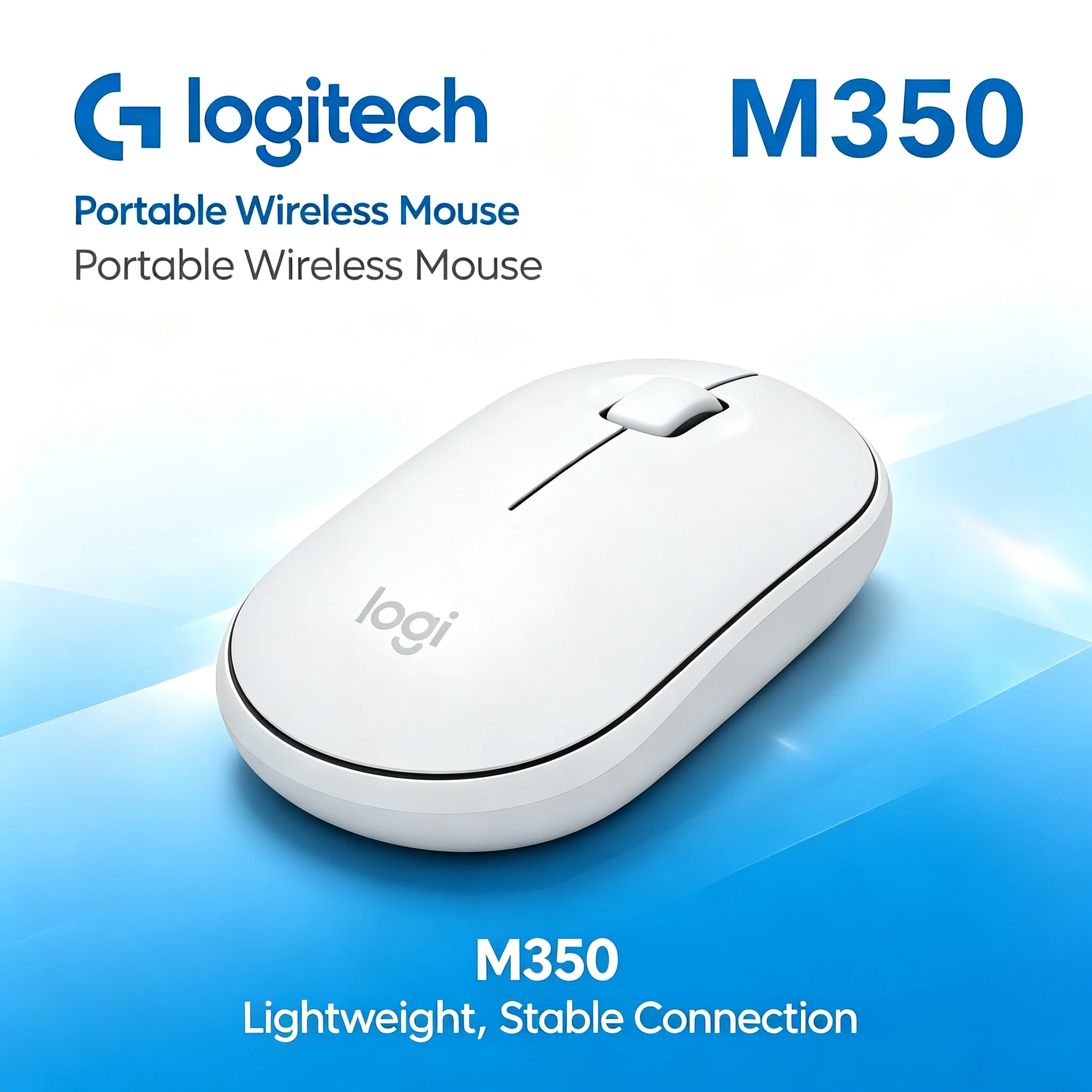 Logitech M350 Wireless Silent Mouse 2.4G Ergonomic Optical Mice Long Battery Life Plug and Play For Laptop PC Desktop