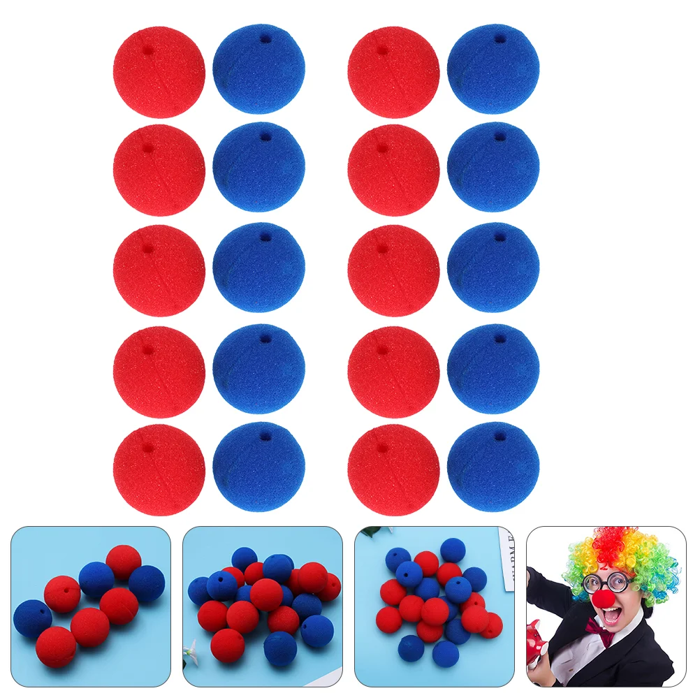 20 Pcs Clown Nose Sponge Christmas Decor Xmas Accessory Performance Prop Men's Cosplay Fake