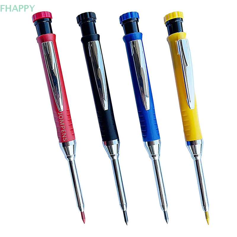 Crayon mécanique de charpentier avec taille-crayon pour le travail de calcul, la construction, la tête longue